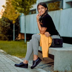 Women casual shoes 6018 black