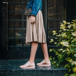 Pantofi sport/casual dama 6010 pudra pearl combined