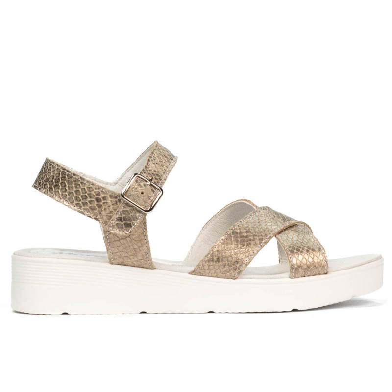 Women sandals 5049-1 piton sand