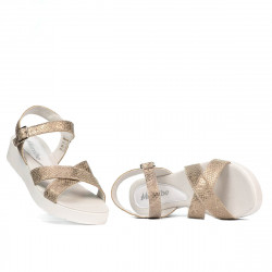 Women sandals 5049-1 piton sand