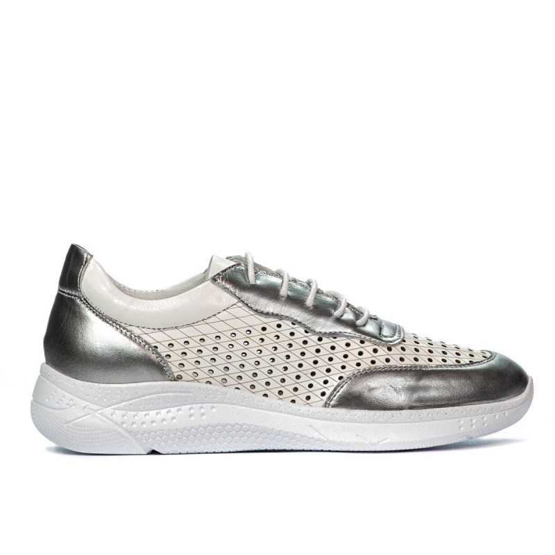 Women sport shoes 6024 silver+white
