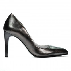 Women stylish, elegant shoes 1276 silver pearl