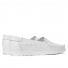 Women loafers, moccasins 6023 white