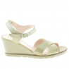Women sandals 5007 patent beige