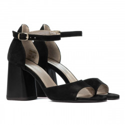 Women sandals 1280 black antilopa