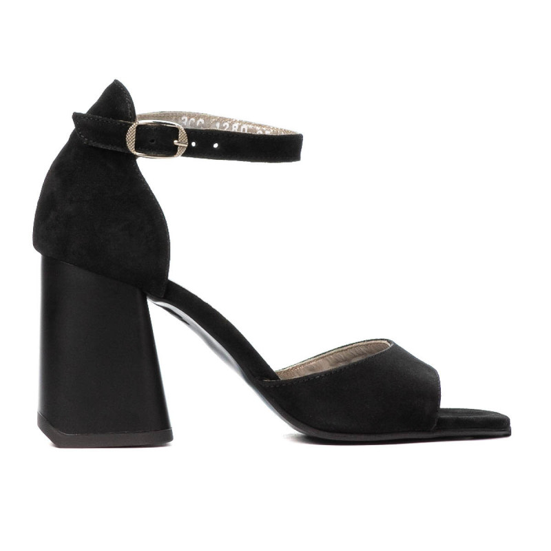 Women sandals 1280 black antilopa