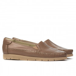 Women loafers, moccasins 6023 cappuccino