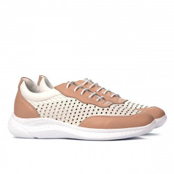 Women sport shoes 6024 pudra+white
