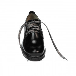 Women casual shoes 6025 patent black