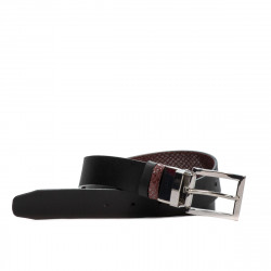 Women belt 19m black+piton bordo (bicolored)