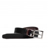 Women belt 19m black+piton bordo (bicolored)