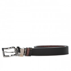 Women belt 19m black+piton bordo (bicolored)