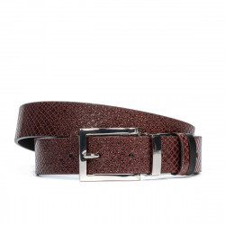 Women belt 19m black+piton bordo (bicolored)