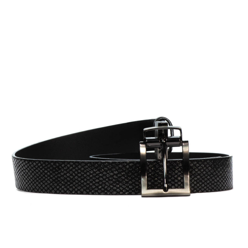 Women belt 18m black+piton black