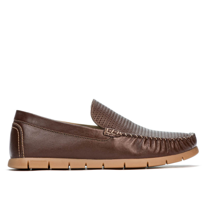 Men loafers, moccasins 912 brown