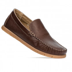 Men loafers, moccasins 912 brown