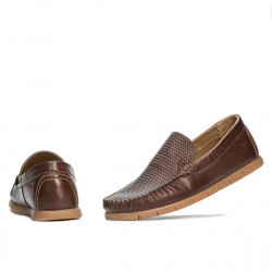Men loafers, moccasins 912 brown
