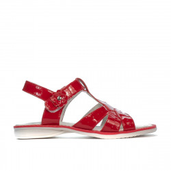 Small children sandals 18c patent red