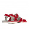 Small children sandals 18c patent red