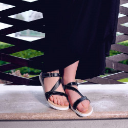 Women sandals 5039 black lifestyle