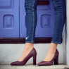Women stylish, elegant shoes 1261 piton bordo