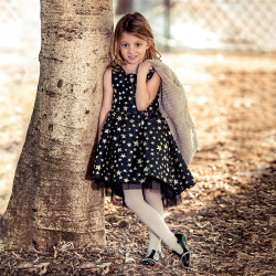 Small children shoes 62c patent black+beige lifestyle