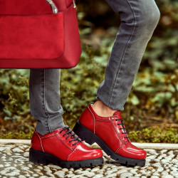 Children shoes 158 patent burgundy