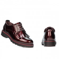 Women casual shoes 6025 patent bordo