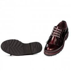 Women casual shoes 6025 patent bordo