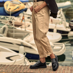 Women casual shoes 6025 patent black