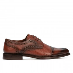 Men stylish, elegant shoes 880 a cognac combined