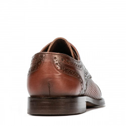Men stylish, elegant shoes 880 a cognac combined
