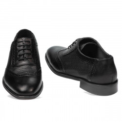 Men stylish, elegant shoes 922 black combined