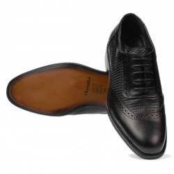 Men stylish, elegant shoes 922 black combined