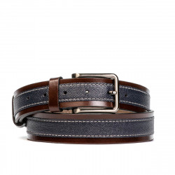 Men belt 18b brown+biz indigo