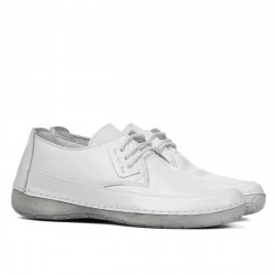 Women loafers, moccasins 672s white