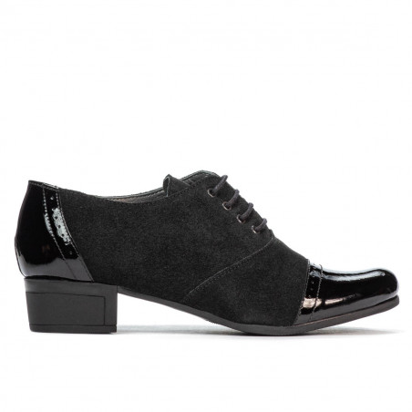 Women casual shoes 652 patent black combined