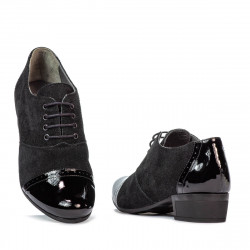 Women casual shoes 652 patent black combined