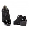 Women casual shoes 652 patent black combined