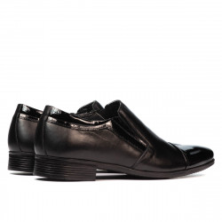 Men stylish, elegant shoes 740 patent black combined