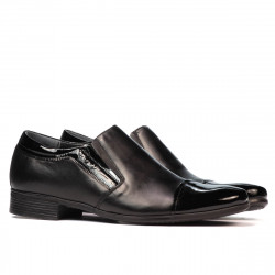 Men stylish, elegant shoes 740 patent black combined