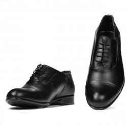 Men stylish, elegant shoes 762 black