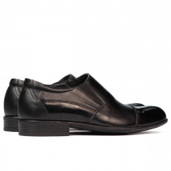 Men stylish, elegant shoes 765 patent black combined