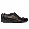 Men stylish, elegant shoes 765 patent black combined