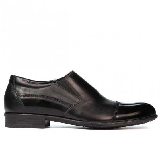Men stylish, elegant shoes 765 patent black combined