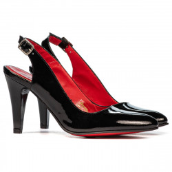 Women sandals 1236 patent black