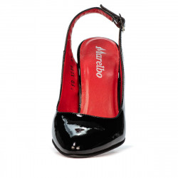 Women sandals 1236 patent black