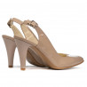 Women sandals 1236 patent beige pearl
