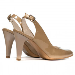 Women sandals 1236 patent beige