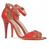 Women sandals 1238 patent red coral